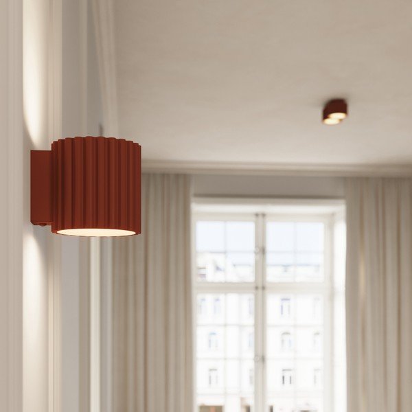 Metalowa lampa punktowa w kolorze terakoty ø 10 cm Zora – Sollux-image-3