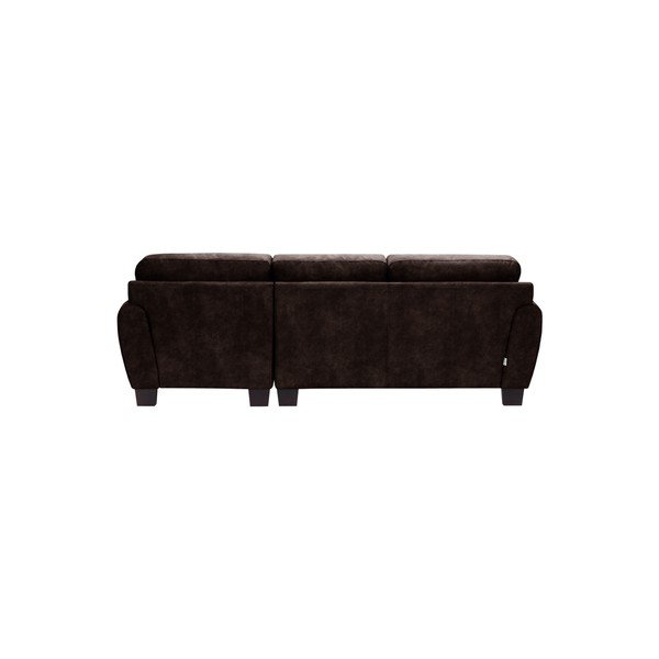 Ciemnobrązowa sofa narożna z szezlongiem po prawej stronie Rodier Intérieus Tweed2-image-4