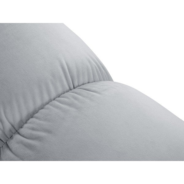 Jasnoniebieski aksamitny podnóżek Bellis – Micadoni Home-image-1