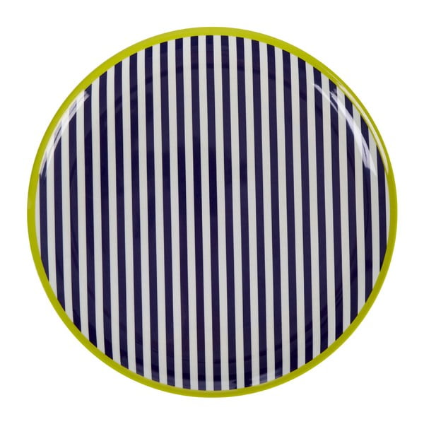 Czarno-biały talerz w paski Premier Housewares Mimo, ⌀ 36 cm