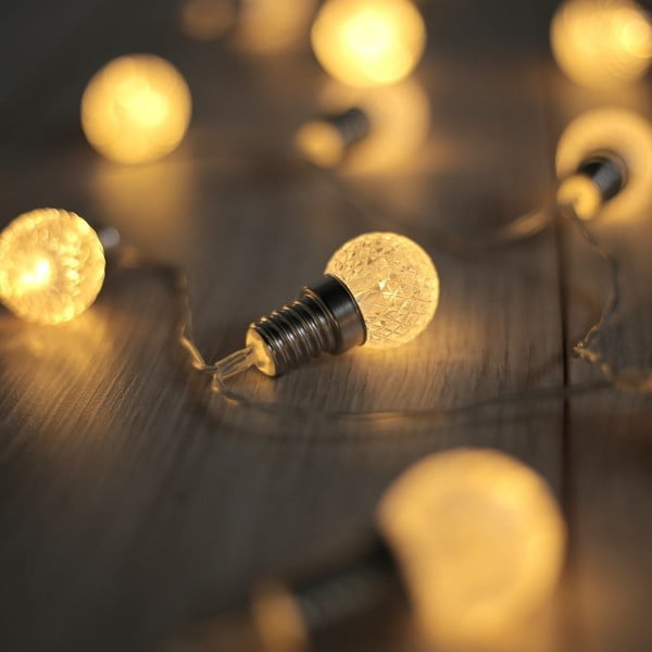 Girlanda świetlna LED w kształcie żarówek DecoKing Bulb, 20 lampek, dł. 2,4 m-image-1