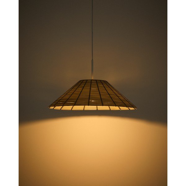 Beżowy abażur z imitacji rattanu ø 50 cm Saranella – Kave Home-image-2