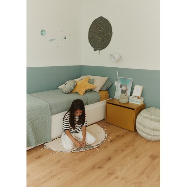 Kremowy bawełniany okrągły dywan tkany ręcznie odpowiedni do prania ø 100 cm Moon Multishape – Lorena Canals-image-4