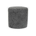 Ciemnoszary organizer łazienkowy na waciki z żywicy polimerowej Suds – S|P Collection