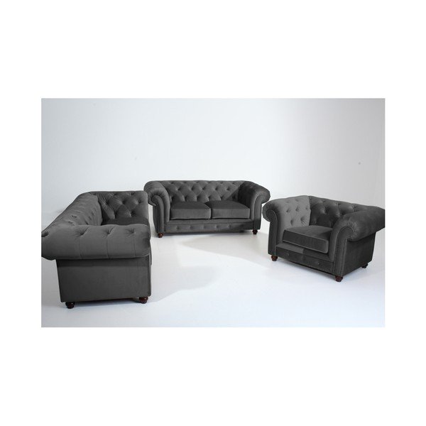 Antracytowa sofa Max Winzer Orleans Velvet, 216 cm-image-2