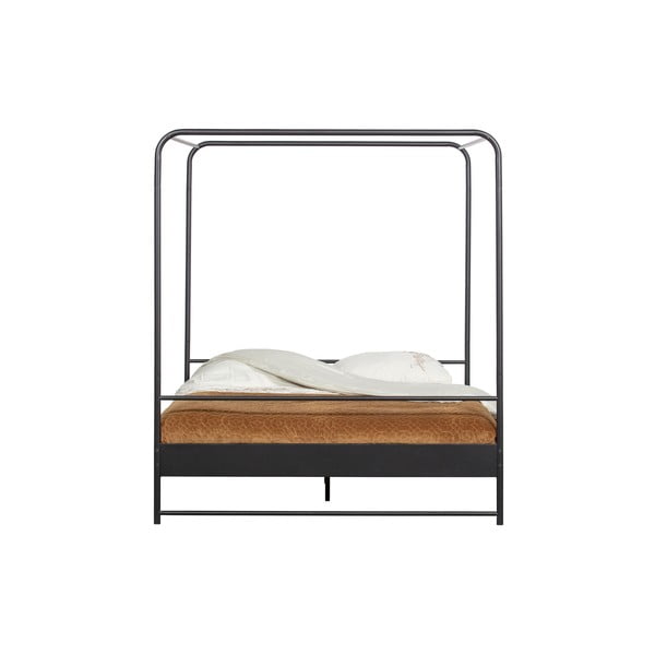 Czarne metalowe łóżko dwuosobowe vtwonen Bunk, 160x200 cm-image-4