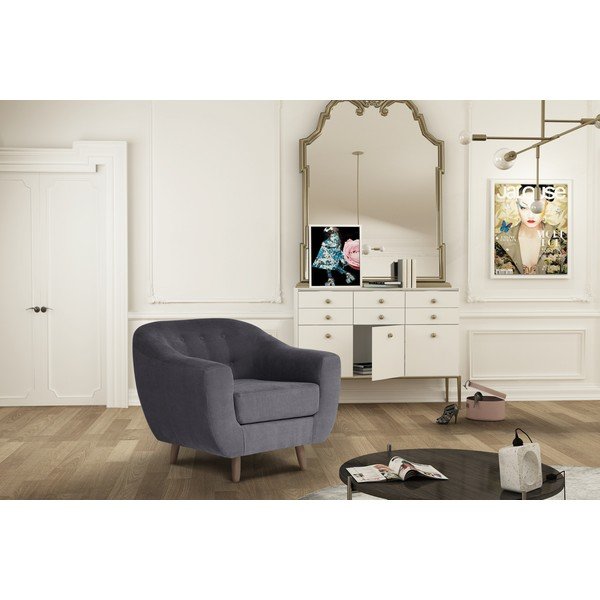 Antracytowy fotel Jalouse Maison Vicky-image-1