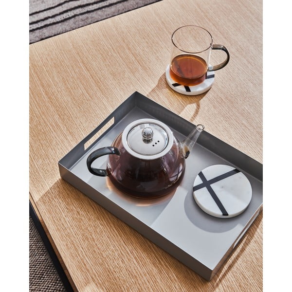 Stolik z blatem w dekorze dębu 80x80 cm Yona − Kave Home-image-3