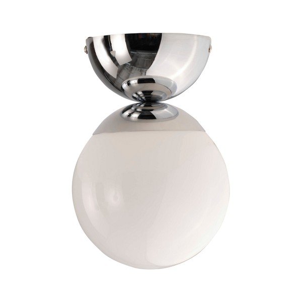 Biała/w kolorze srebra z połyskiem lampa sufitowa z opalowego szkła ø 15 cm Leah – Jotex