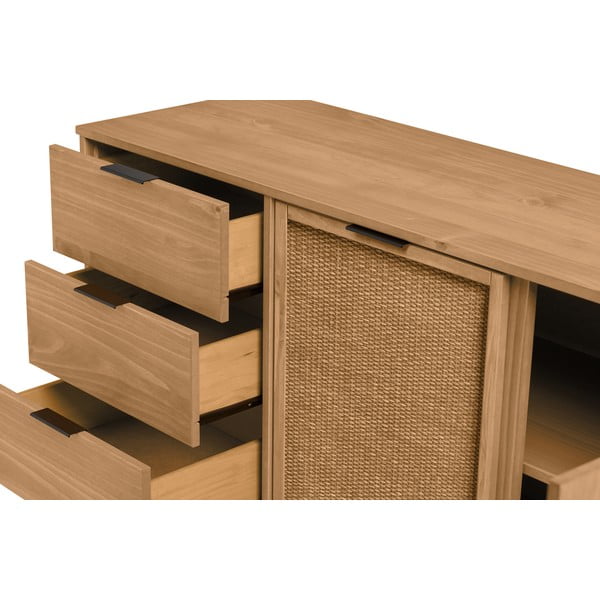 Komoda z litego drewna sosnowego 130x80 cm Natasha – Marckeric-image-3