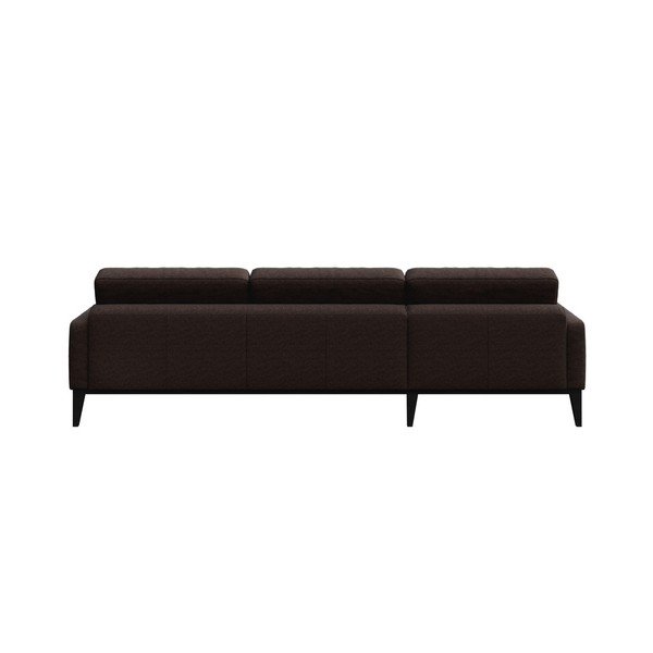 Brązowa sofa z szezlongiem po prawej stronie MESONICA Musso Tufted-image-3