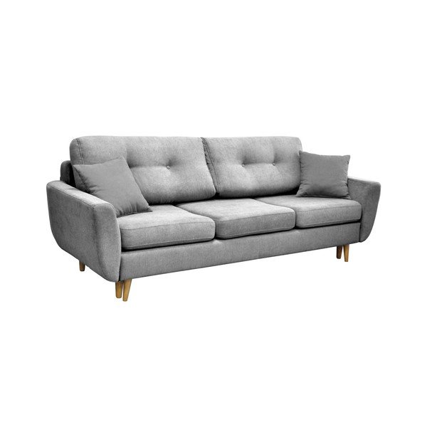 Szara sofa rozkładana z jasnymi nogami Mazzini Sofas Rose-image-3