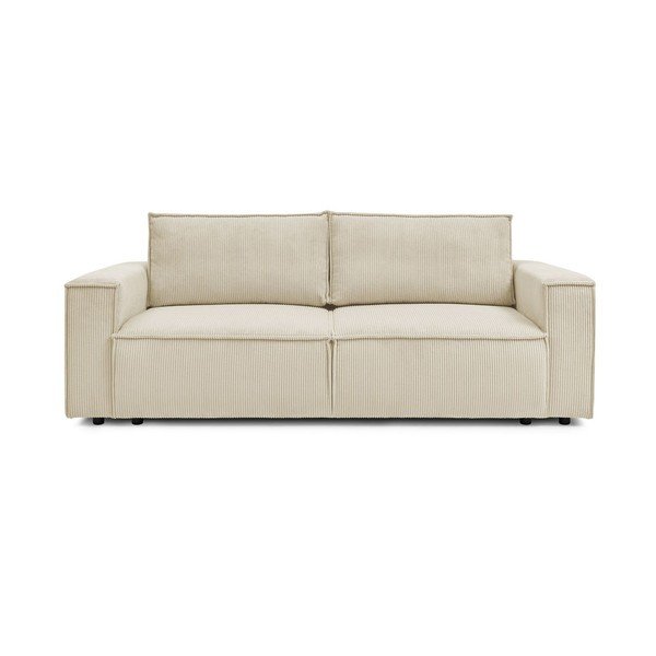 Beżowa sztruksowa rozkładana sofa 245 cm Nihad – Bobochic Paris