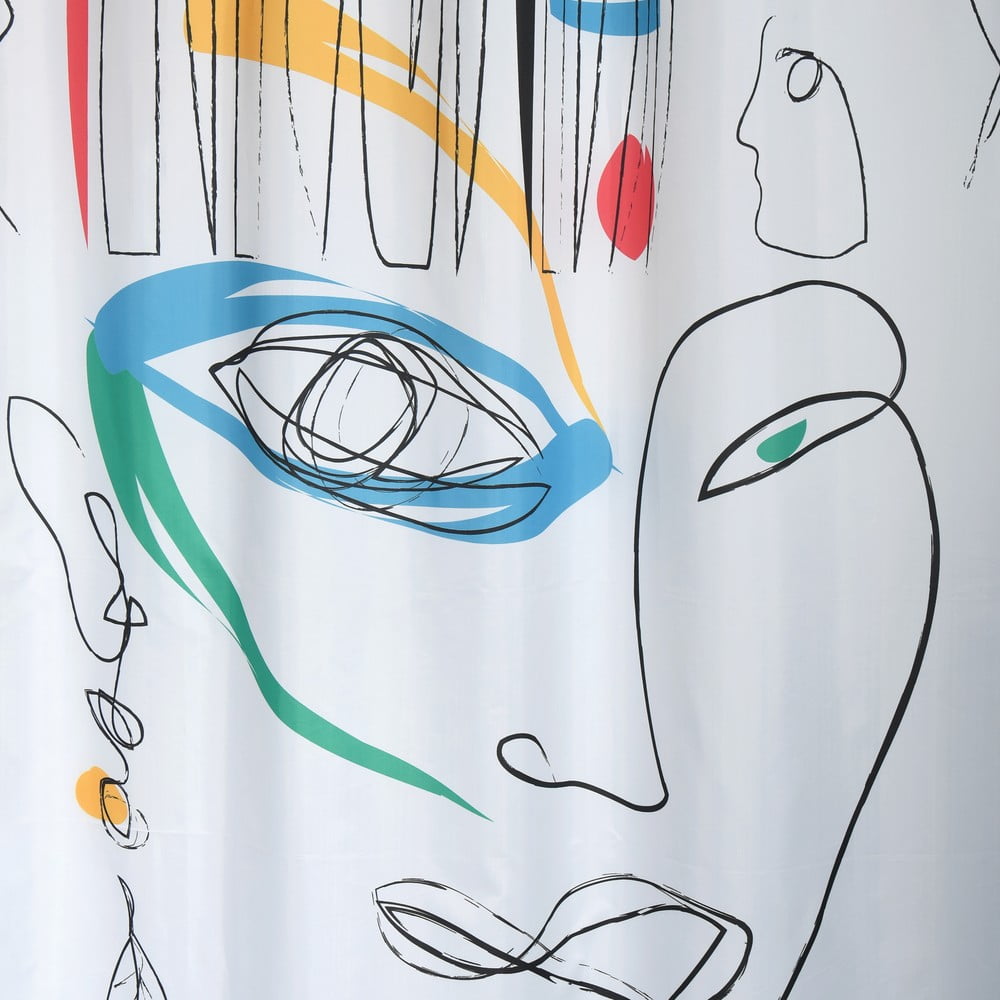 Zasłona prysznicowa 180x200 cm Faces – Spirella (zdjęcie 4)