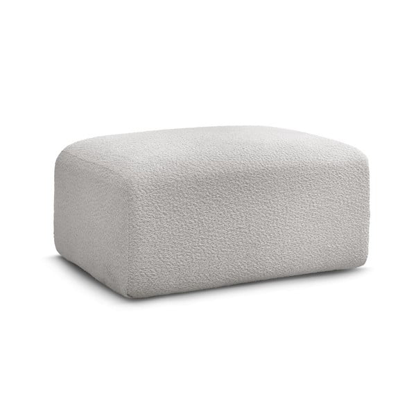 Jasnoszary podnóżek z materiału bouclé Tina – Bobochic Paris-image-3