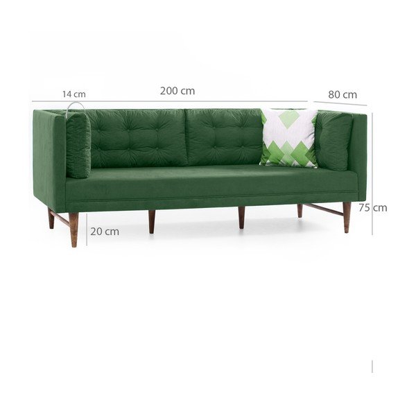 Zielona sofa 3-osobowa Balcab Home Eva-image-3