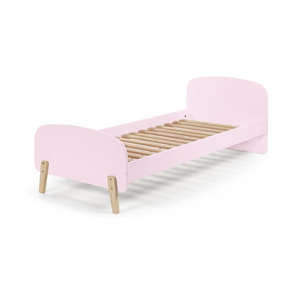 Różowe łóżko dziecięce Vipack Kiddy, 200x90 cm