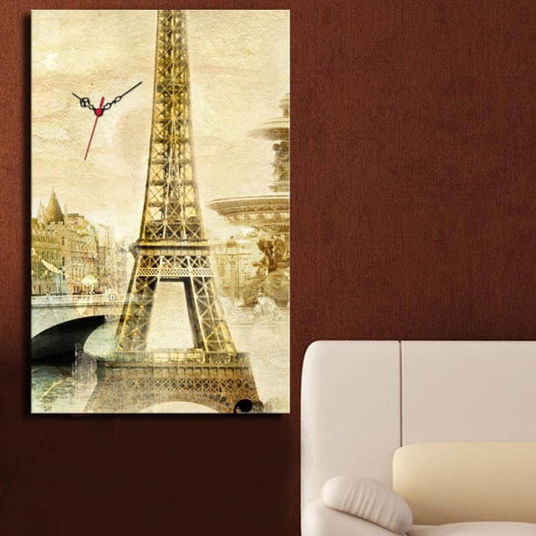 Obraz z zegarem Eiffel Tower