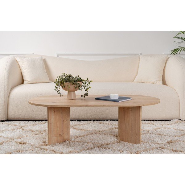 Stolik w dekorze dębu w naturalnym kolorze 60x119 cm Sable – Kalune Design-image-3