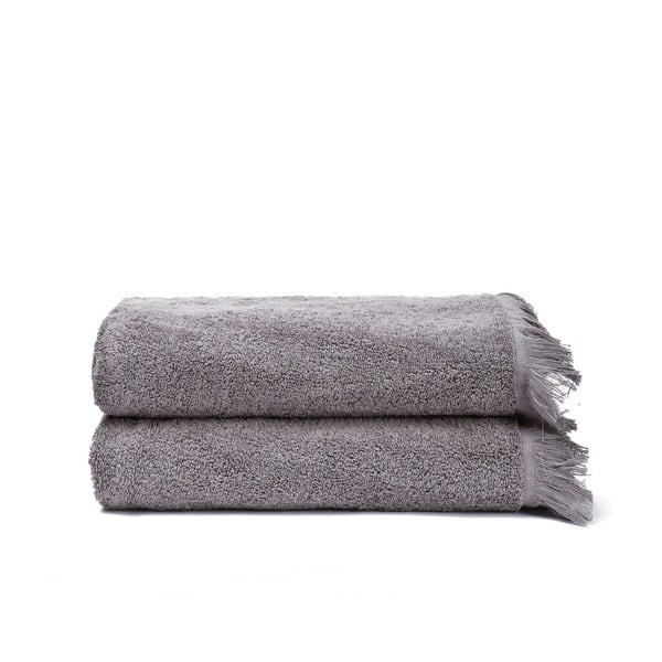 Komplet 2 szarych ręczników kąpielowych Casa Di Bassi Bath, 70x140 cm