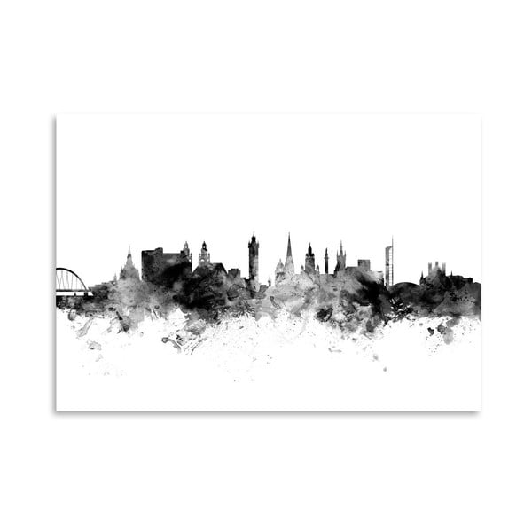 Plakat Americanflat Glasgow Skyline, 42x30 cm