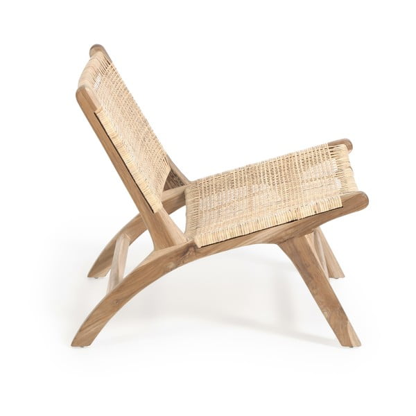 Fotel z plecionką w naturalnym kolorze Beida – Kave Home-image-3