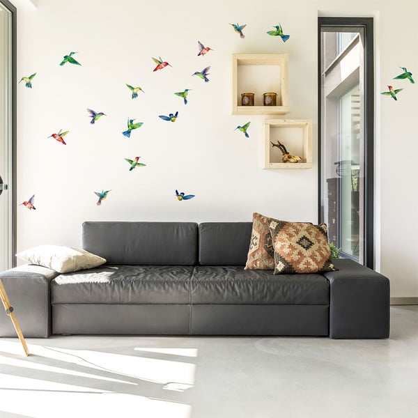Zestaw naklejek na okno 20 szt. 40x60 cm Hummingbirds – Ambiance-image-3