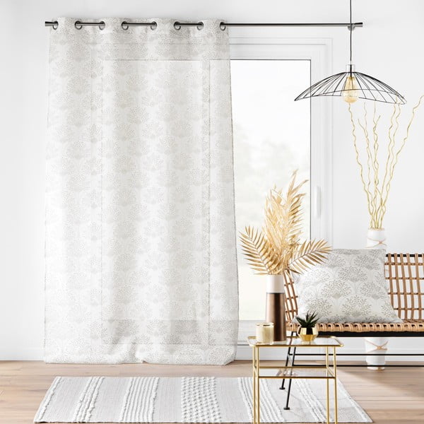 Biało-beżowa firanka 140x280 cm Majestia – douceur d'intérieur-image-4