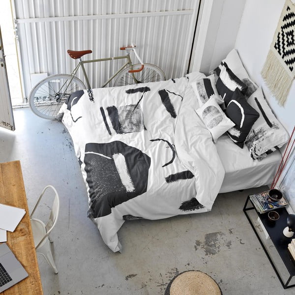 Bawełniana poszwa na kołdrę Blanc Shapes, 200x200 cm-image-4