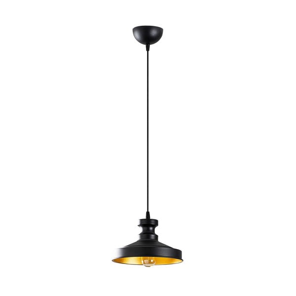 Czarna lampa wisząca z metalowym kloszem ø 22 cm Berceste – Opviq lights