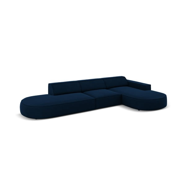 Niebieski aksamitny narożnik (prawostronny) Jodie − Micadoni Home-image-4