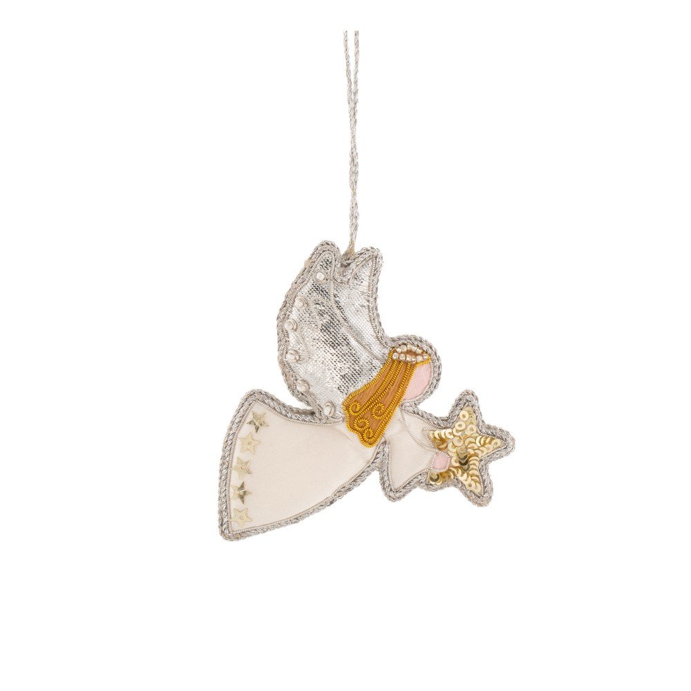 Tekstylna ozdoba świąteczna 1,5 cm Angel – Sass & Belle