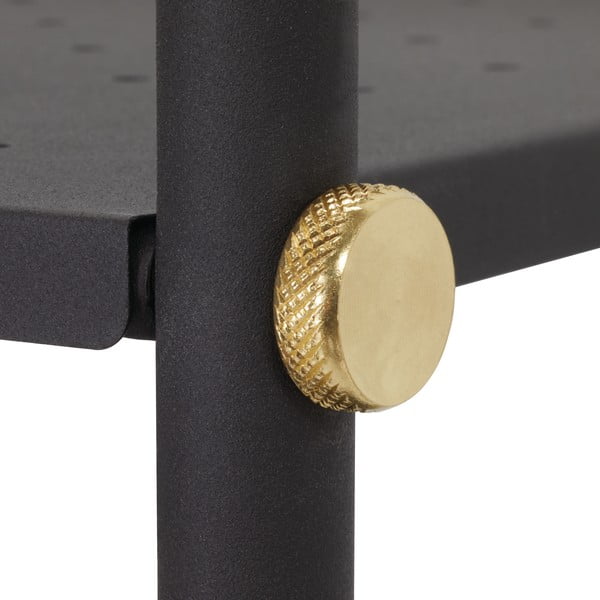 Czarny metalowy wieszak z półkami iDesign Arlo-image-1