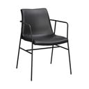Czarne krzesło z obiciem ze sztucznej skóry Rowico Huntingbay