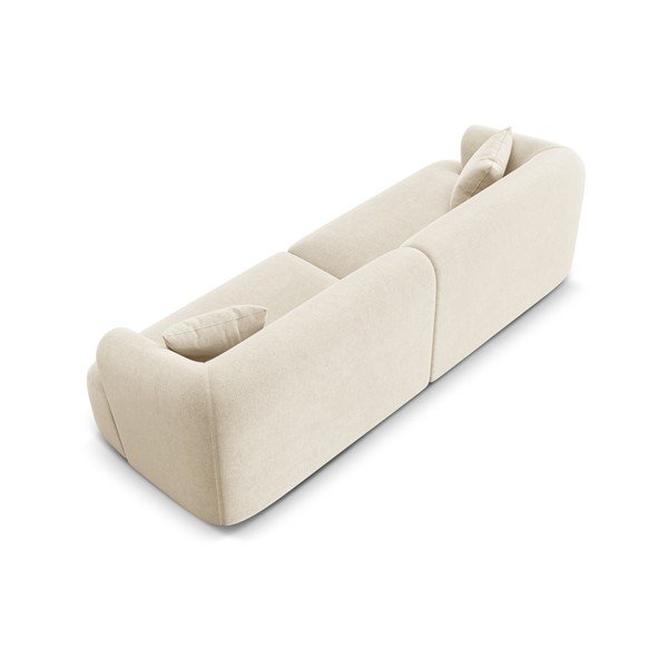 Beżowa aksamitna sofa 255 cm Campi – Cosmopolitan Design-image-4