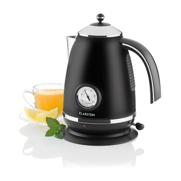 Czarny czajnik elektryczny Klarstein Aquavita Chalet-image-2