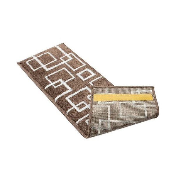Brązowe dywaniki na schody zestaw 13 szt. 22x73 cm Geometric – Mila Home