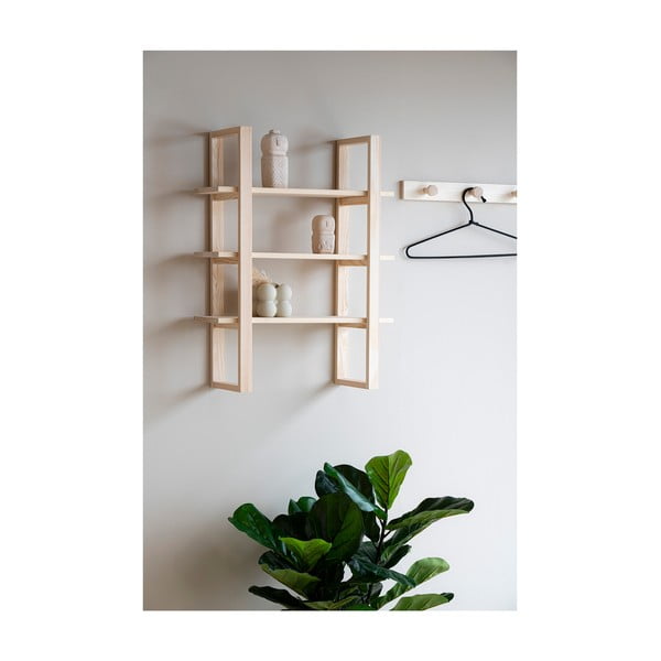 Piętrowa półka z litego drewna paulowni 48 cm Santiago – House Nordic-image-4