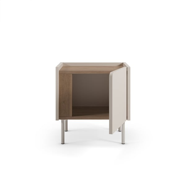 Kremowa/w naturalnym kolorze szafka nocna w dekorze dębu Lucile – Marckeric-image-4