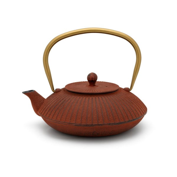 Jasnoczerwony żeliwny dzbanek do herbaty 1,1 l Linhai – Bredemeijer