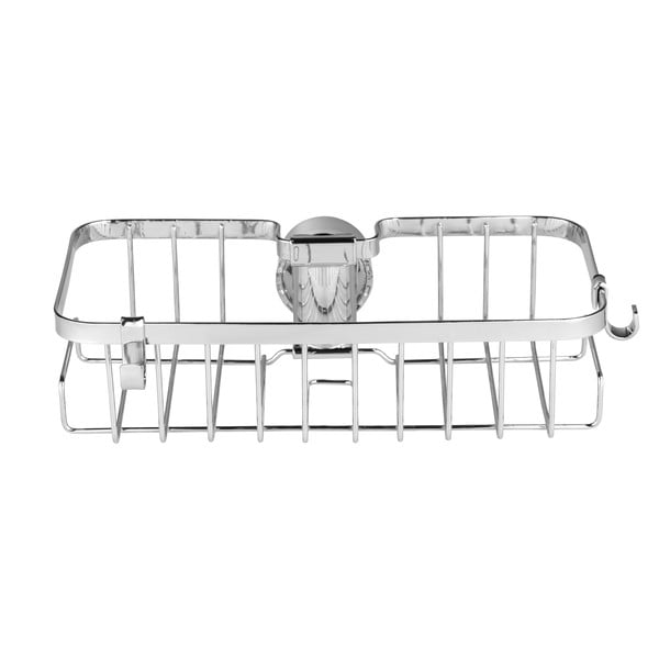 Samoprzylepna półka łazienkowa ze stali nierdzewnej w kolorze srebra Floresta – Wenko-image-2