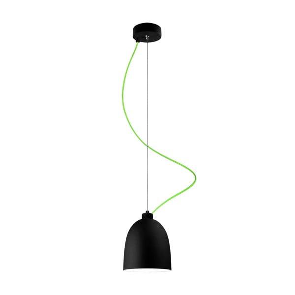 Lampa AWA, black matte/green