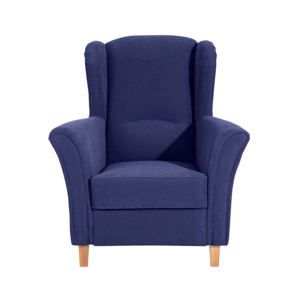 Niebieski fotel Max Winzer Agnetha Velvet-image-3
