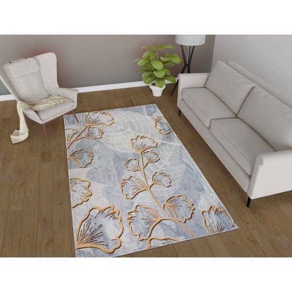 Dywan w szaro-złotym kolorze odpowiedni do prania 120x180 cm Dainty – Vitaus-image-1