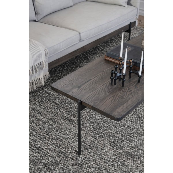 Brązowy stolik z drewna jesionowego Rowico Shelton, 145x60 cm-image-2