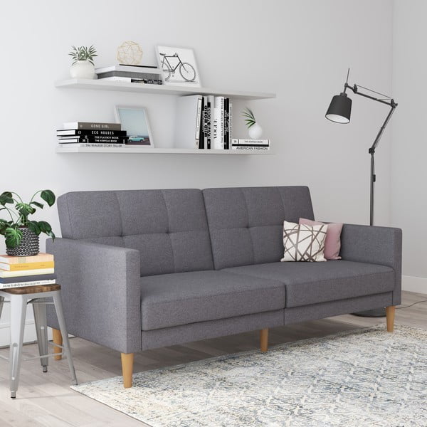 Szara rozkładana sofa 82 cm Lilly – Støraa-image-2