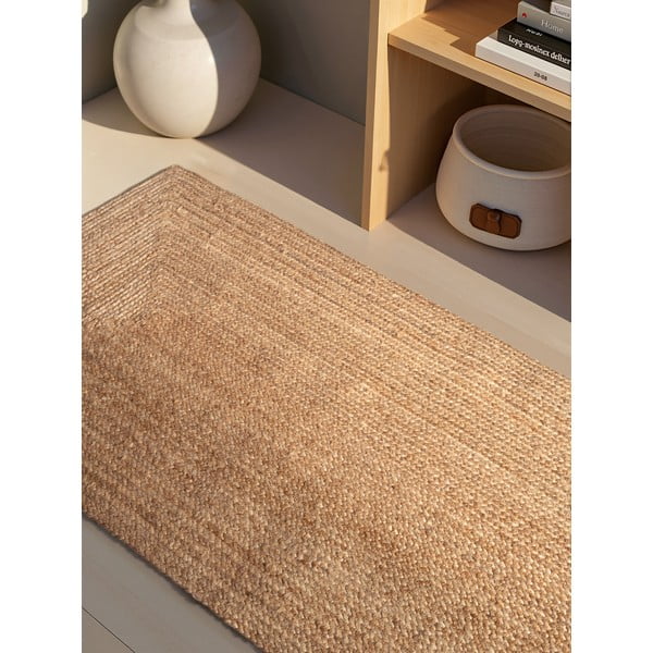 Dwustronny chodnik z juty tkany ręcznie w naturalnym kolorze 80x200 cm Sharmila Natural Brown – Hanse Home-image-3