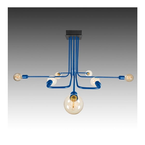 Granatowa lampa sufitowa Spider-image-2