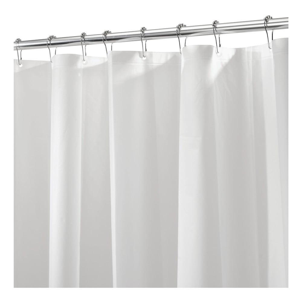 Biała zasłona prysznicowa iDesign PEVA Liner, 183x183 cm