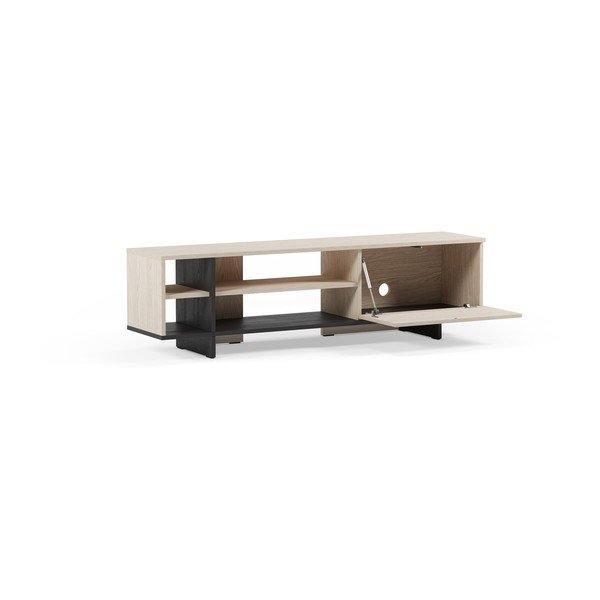 Czarna szafka pod TV 160x44x36 cm Cequoia – Marckeric-image-2